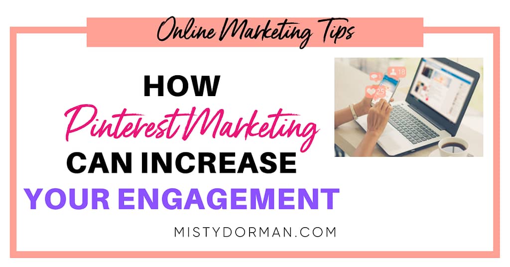 Discover 6 ways using Pinterest Marketing can help you get more engagement for your home business. If you want to increase engagement, starting a Pinterest Marketing strategy can help. Pinterest Marketing for Beginners. Pinterest Marketing Tips. Visual Marketing. Pinterest Marketing Strategy. Pinterest Marketing Ideas. #pinterestmarketing #pinterestmarketingstrategy #pinterestmarketingideas #businessengagement #beginnermarketingtips